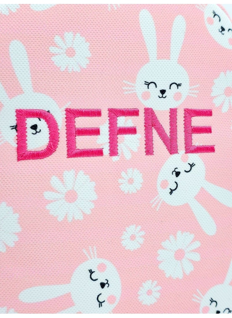 No Additional Features Available [ We Write the Name You Want ] Cute Rabbits 0-8 Years Old Children's Backpack
