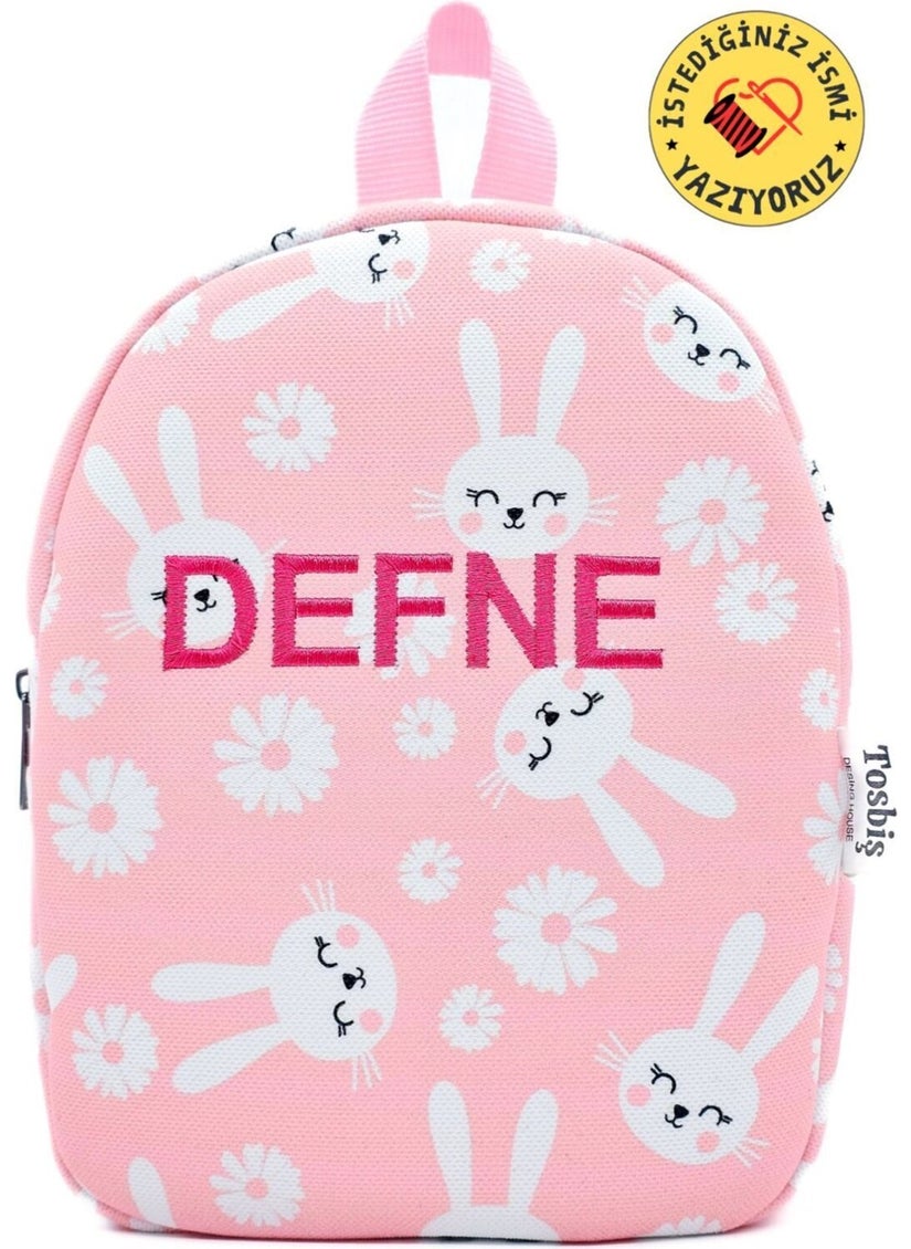 No Additional Features Available [ We Write the Name You Want ] Cute Rabbits 0-8 Years Old Children's Backpack