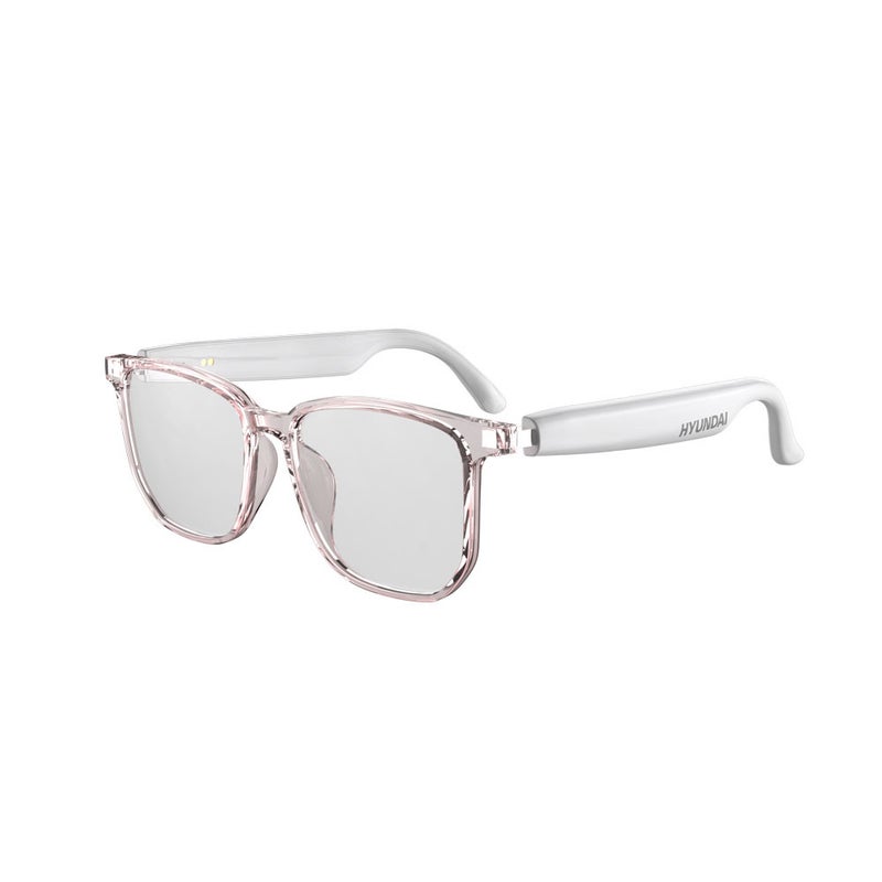 Black technology modern HY-C8 wireless bluetooth headset real-time translation subtitles AI glasses multi-language simultaneous translation White