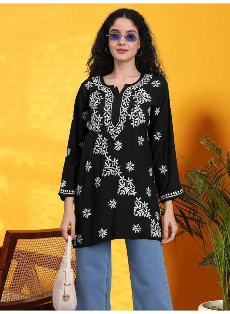 الايا كورتي شيكانكاري رايون مطرز يدويًا للسيدات -AL4071