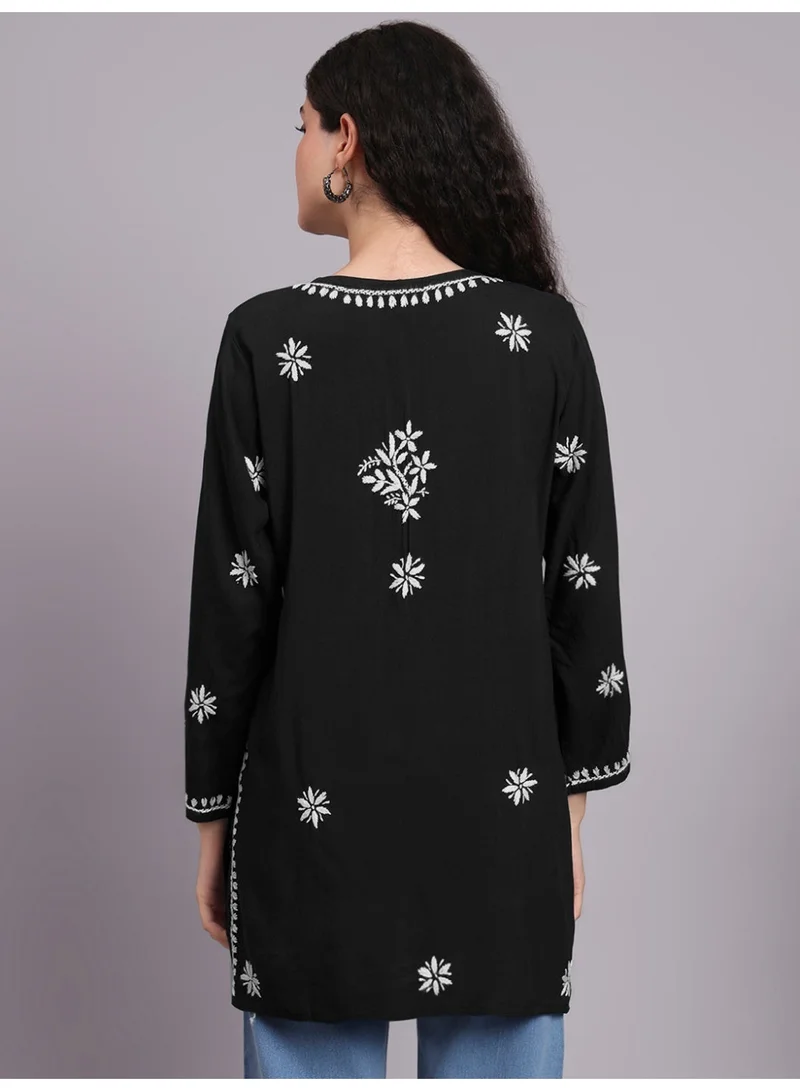 Alaya Women Chikankari Hand Embroidered Rayon Kurti -AL4071