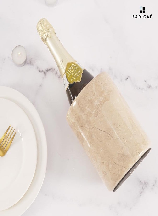 Radicaln Marble Wine Chiller Verona 6.5" Inches Handmade Insulated Cooler For Champagne - Wine Bottle Holder & Beverage Cooler For Bar Accessories - Image 5