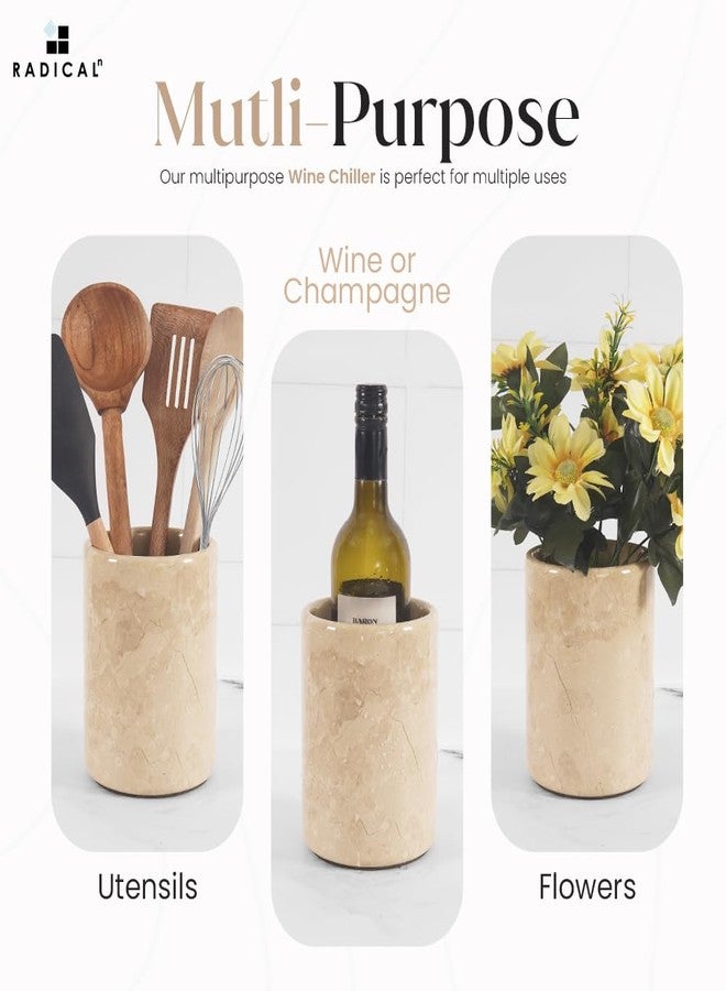 Radicaln Marble Wine Chiller Verona 6.5" Inches Handmade Insulated Cooler For Champagne - Wine Bottle Holder & Beverage Cooler For Bar Accessories - Image 3