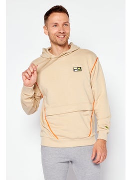 FILA Men Oversized Brand Logo Hoodies, Tan  - Image 1
