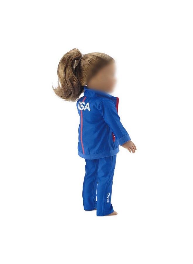Emily Rose 18 Inch Doll Clothes Clothing Accessories Gift Set Usa 2 Piece Warm Up 18 Inch Doll Outfit Clothing Set Accessory Gift Boxed Fits Most 18" Dolls  - Image 3