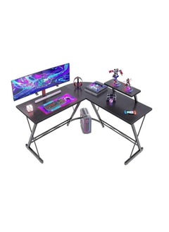 EXPERT L Shaped Office Desk Corner Computer Table Home Gaming Desk Office Writing Workstation Space-Saving Easy to Assemble Black EI-104  - Image 1