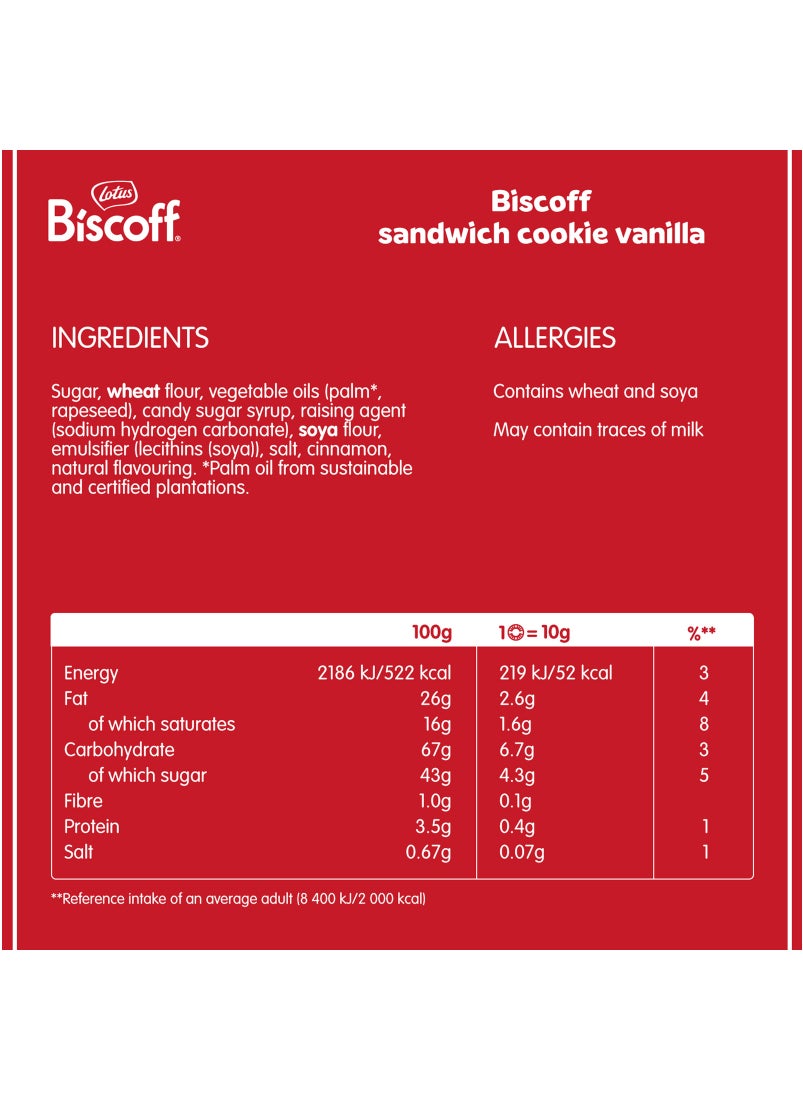 Lotus Biscoff Sandwich Cookies Vanilla 50g  - Image 5