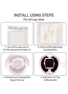 Generic Portable Drip Coffee Filters, 100 Pack, 7.5x9cm, Disposable Coffee Filter Bags  - Image 3