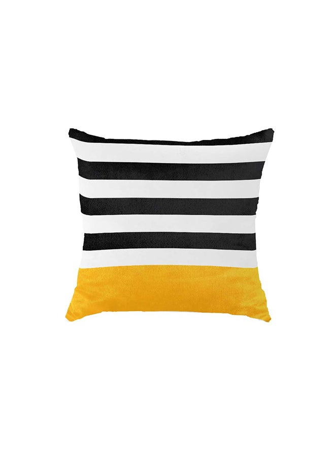 RIZARIES SuperSoft Mustard Black Lines Throw Cushion - Image 2