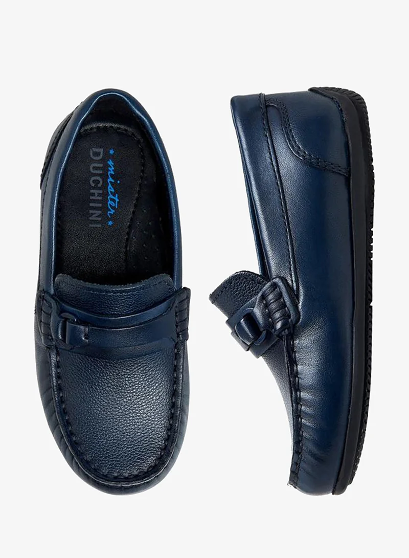 Mister Duchini Boys Leather Slip-On Moccasins Ramadan Collection