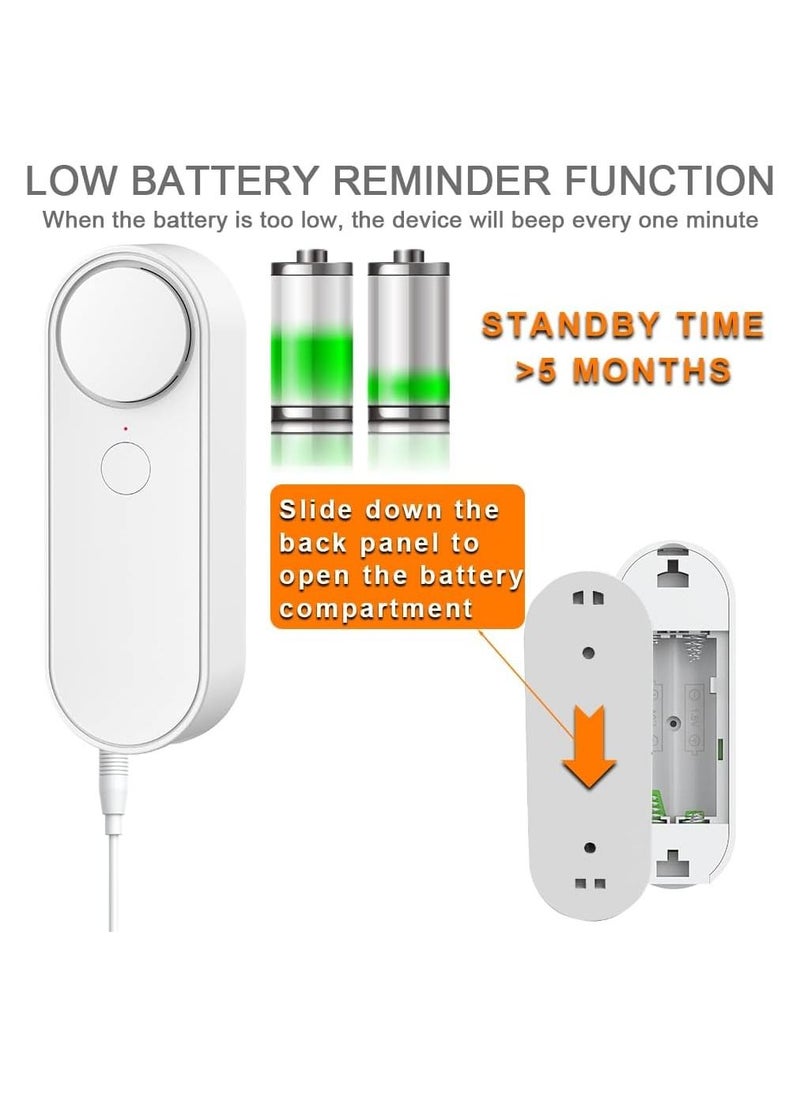 KASTWAVE - WiFi Water Alarm Leak Detector Smart Water Sensor Alarms with Double Sided Probe Remote App Monitoring 100dB Loud Alarm Sound AAA Battery Powered (Not Include) - Image 1