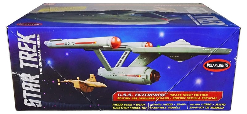 Star Trek Polar Lights Skill 2 Model Kit Star Trek USS Enterprise and SS Botany Bay The Original Series Space Seed Edition SnapTogether 11000 Scale Model - Image 2