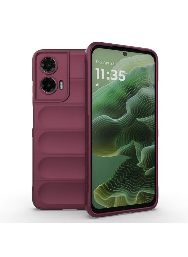Premium Protection Back Silicone Case Compatible with Motorola Moto G35 5G Magic Shield Shockproof Case with Camera Protection (wine Red)  - Image 3