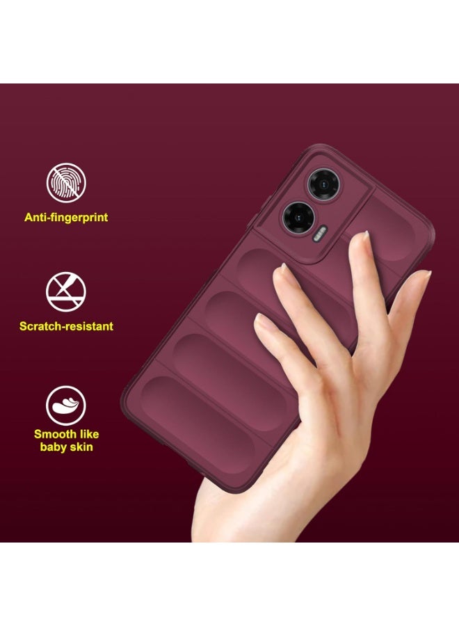 Premium Protection Back Silicone Case Compatible with Motorola Moto G35 5G Magic Shield Shockproof Case with Camera Protection (wine Red)  - Image 4