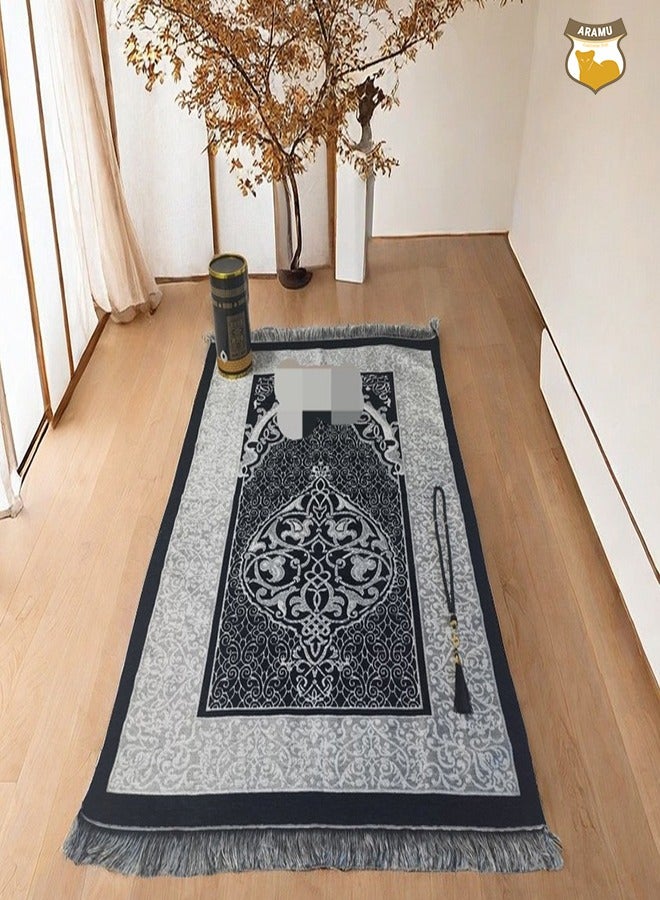 Aramu Soft Prayer Rug with Prayer Beads and Portable Bag for Women Men Kids - Image 1