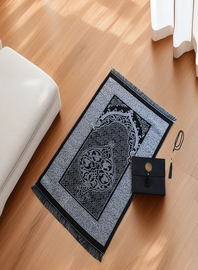 Aramu Soft Prayer Rug with Prayer Beads and Portable Bag for Women Men Kids - Image 3