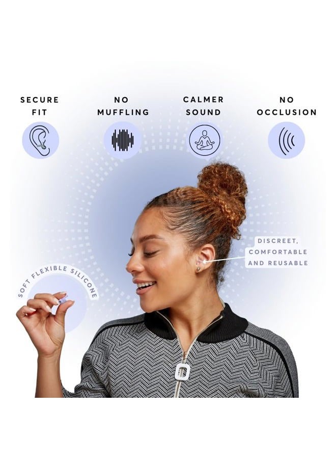 Flare Audio Flare Calmer Mini – Small Ear Plugs Alternative – Reduce Annoying Noises Without Blocking Sound – Soft Reusable Silicone - Purple - Image 3