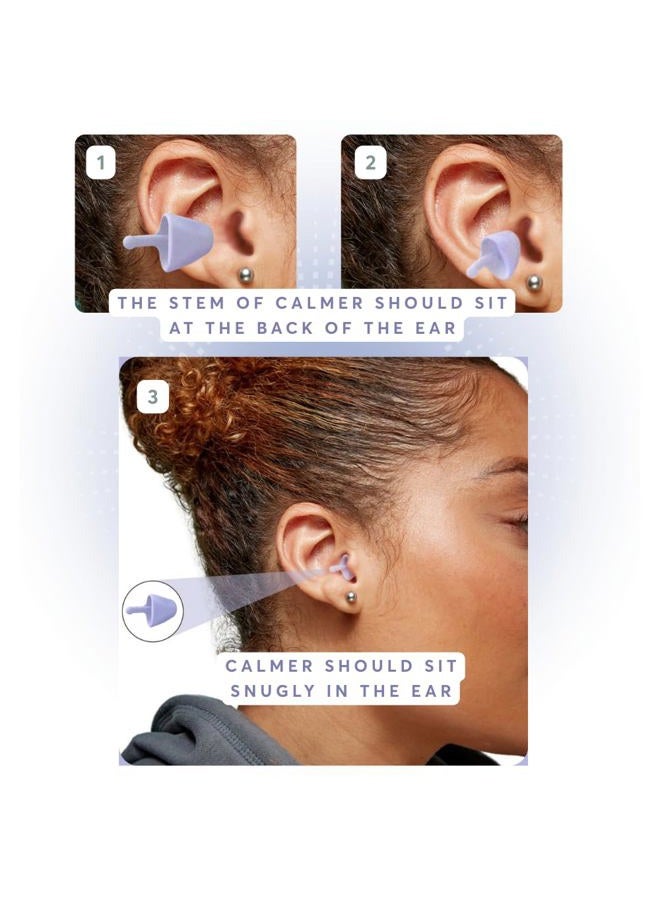 Flare Audio Flare Calmer Mini – Small Ear Plugs Alternative – Reduce Annoying Noises Without Blocking Sound – Soft Reusable Silicone - Purple - Image 4