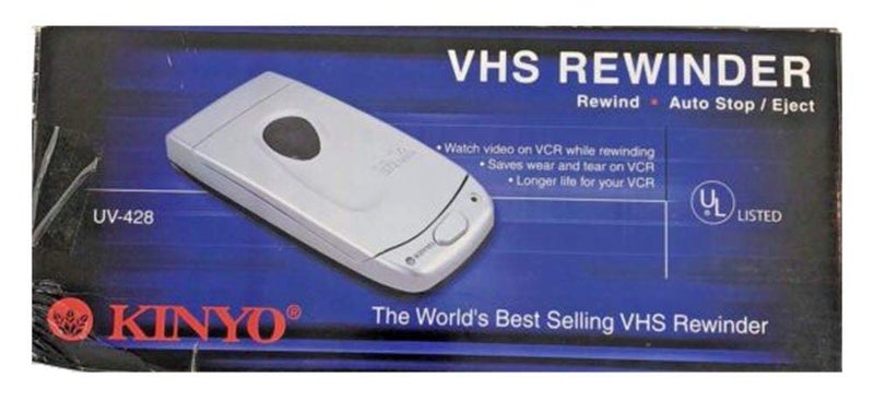 Kinyo UV428 VHS Video Cassette Tape Rewinder VCR Auto Stop Soft Eject