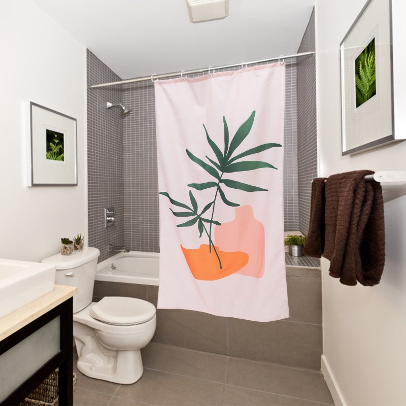 1pc Stylish Toilet Curtain Pretty Bathroom Curtain Practical Hanging Curtain - Image 3