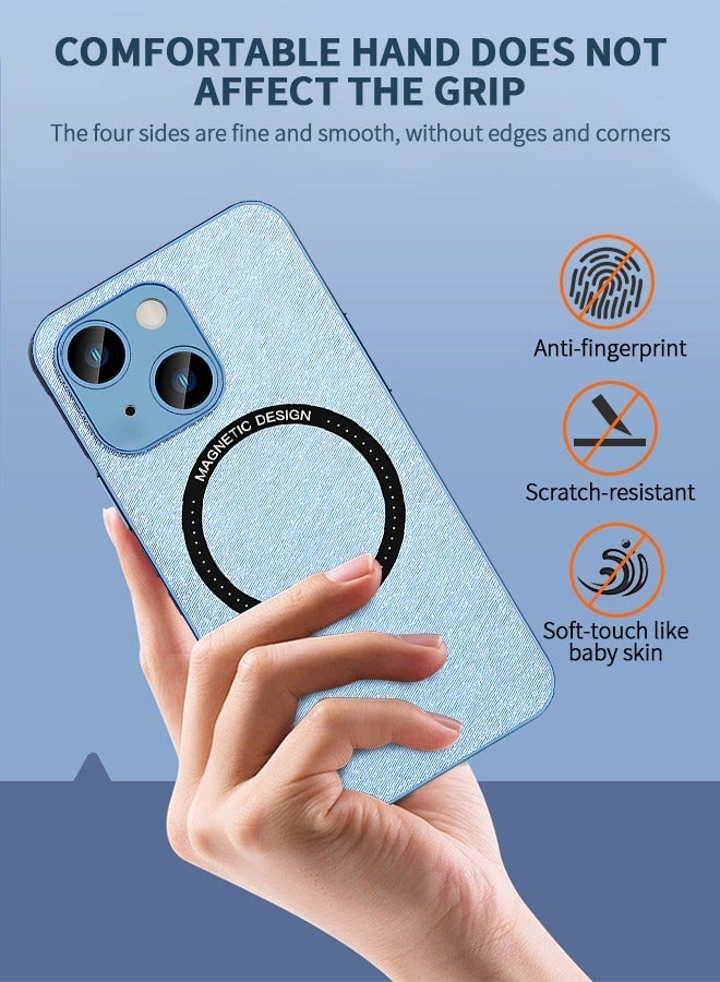 GROIC Compatible with IPhone 14 Case 6.1Inch Electroplated Leather Protective Cover Wireless Magnetic MagSafe Charging Ultra Slim Anti-Scratch Protection Shell - Image 4