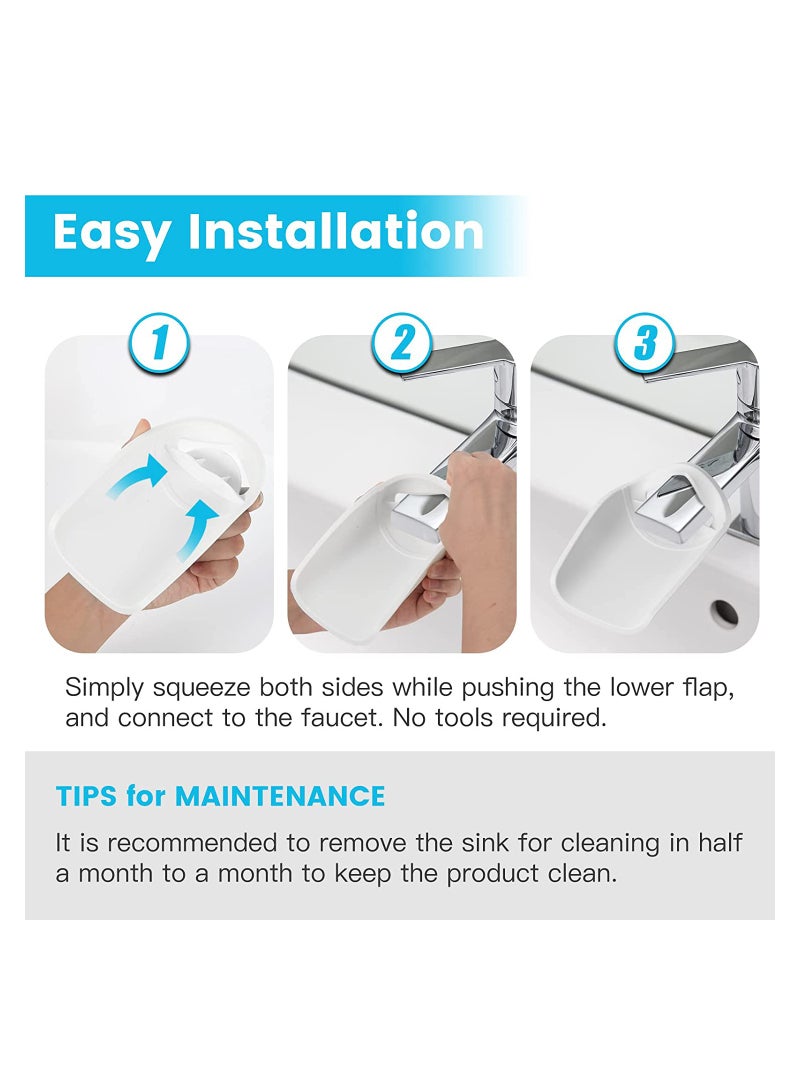 SYOSI Faucet Extender for Kids, 4Pack Sink Extender for Toddlers, Bathroom Wash Tap Washing Helper, Faucet Extender for Children Baby - Image 5