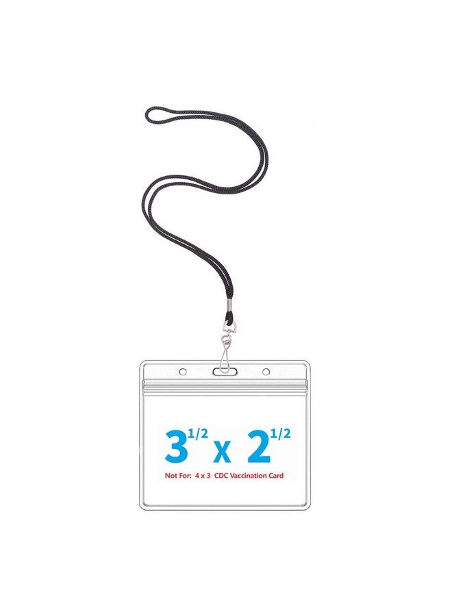 Leader Jin حامل بطاقة هوية أفقي سميك للغاية مع سحاب قابل لإعادة الإغلاق مقاوم للماء (حاملات مع أحزمة، 6 عبوات) - Image 2