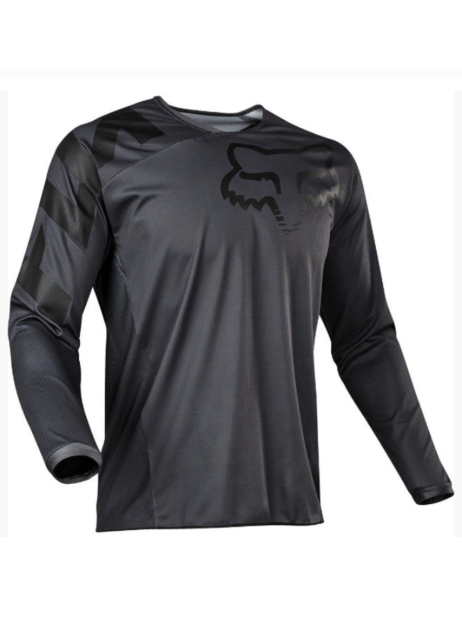 Fox Racing Matte Black Motocross Long-Sleeve Jersey-XXL