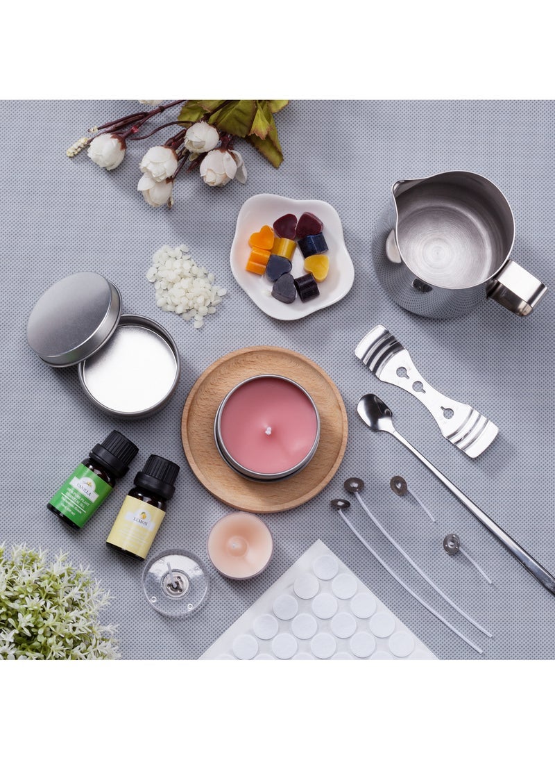 Captaintech Candle Making Kit Crafting DIY Scented Wax Candle Making Supplies Melting Pot Fragrance Oil - Image 3