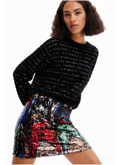DESIGUAL Sequin slim mini skirt  - Image 1