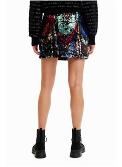 DESIGUAL Sequin slim mini skirt  - Image 4