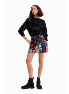 DESIGUAL Sequin slim mini skirt  - Image 5