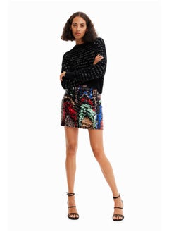 DESIGUAL Sequin slim mini skirt  - Image 2