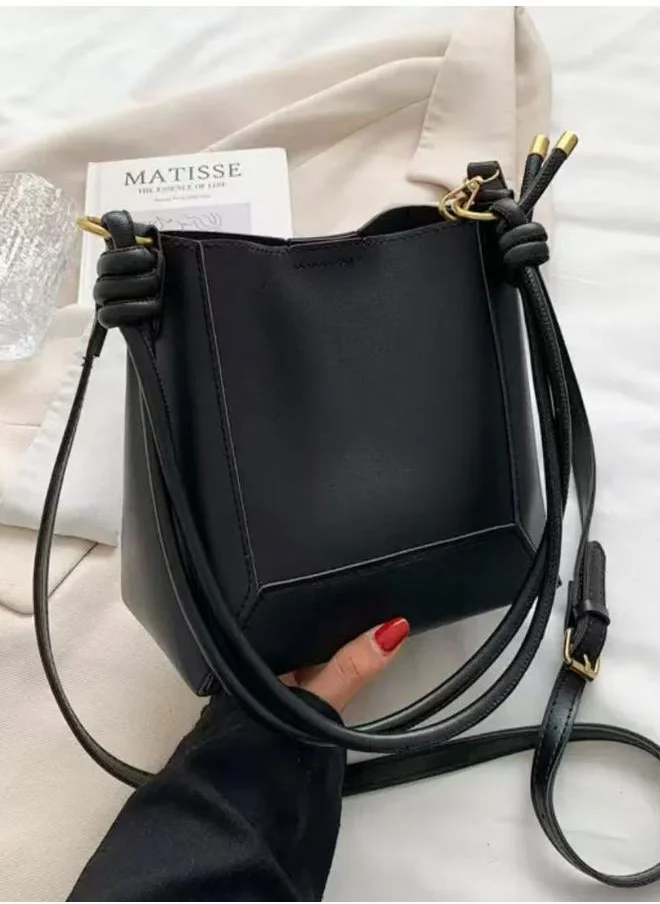 Styli Solid Shoulder Bag with Adjustable Strap