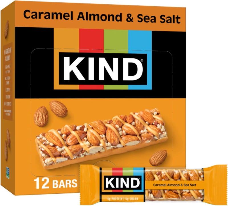 KIND Caramel Almond & Sea Salt Bars - 12 Count - Image 1