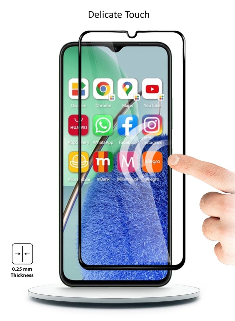 Techie Techie 5D Full Cover 9H Hardness HD Tempered Glass Screen Protector for Huawei Nova Y61 - Anti-Scratch, Anti-Fingerprint, and Bubbles Free Technology  - Image 3