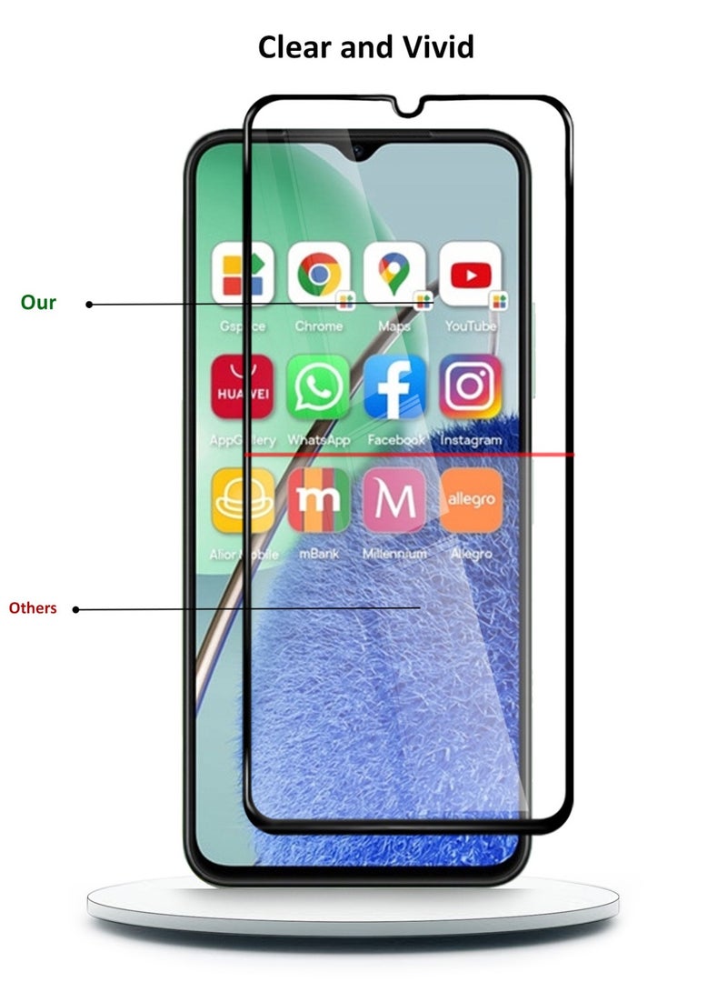 Techie Techie 5D Full Cover 9H Hardness HD Tempered Glass Screen Protector for Huawei Nova Y61 - Anti-Scratch, Anti-Fingerprint, and Bubbles Free Technology  - Image 4