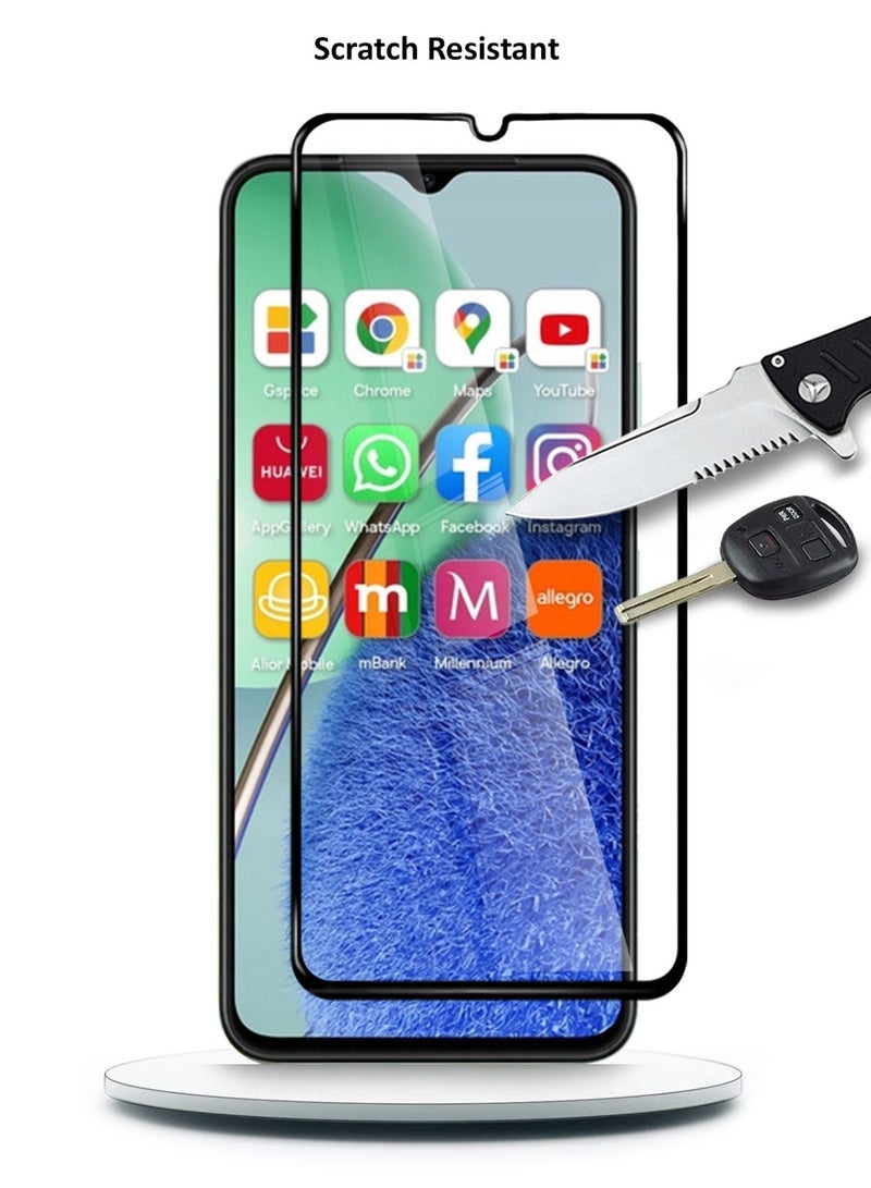 Techie Techie 5D Full Cover 9H Hardness HD Tempered Glass Screen Protector for Huawei Nova Y61 - Anti-Scratch, Anti-Fingerprint, and Bubbles Free Technology  - Image 5
