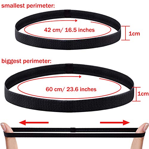 Duufin 20 Pieces Elastic Headbands Non Slip Sport Headband Colorful Workout Headband Sweatband Fashion Yoga, Running Elastic Sports Headbands for Women, Men and Girls, 14 Colors - Image 2