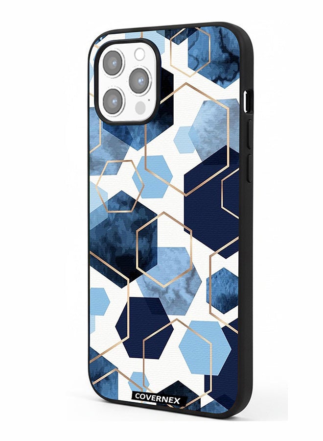 Covernex Apple iPhone 12 Pro Max Protective Case Cover Printed Featuring Hexagon Mosaic A Geometric Pattern - Image 1