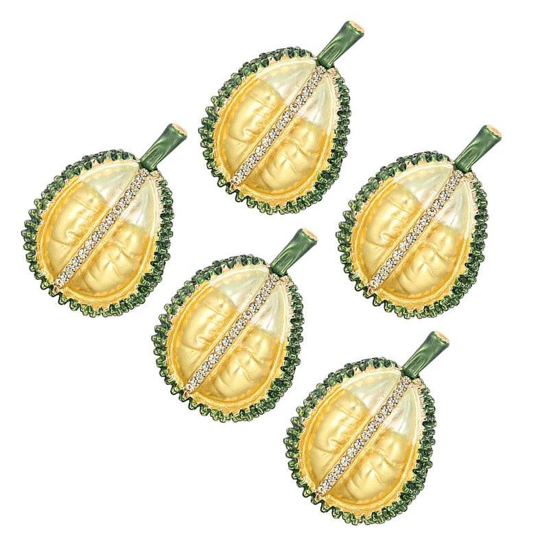 1 Pack/5pcs Precise Fruits Brooches Alloy Multipurpose Costume Props Brooches for Decoration - Image 5