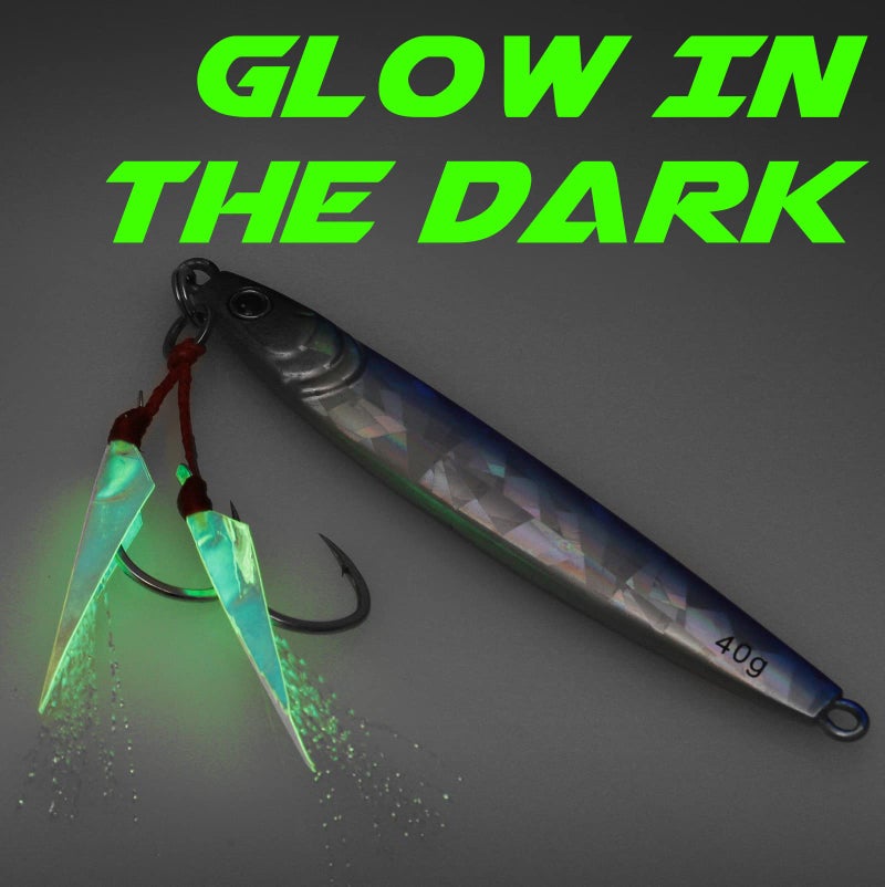 TRUSCEND طُعْم صيد معدني TRUSCEND 40 جرام، طُعْم عمودي/قذف مصقول بالكامل لصيد سمك الوالي، الباس، الماكريل، البيك، التونة، السلمون، الجروبر، طُعْم صيد في المياه المالحة والعذبة، ملاعق صيد في أعماق البحر. - Image 5