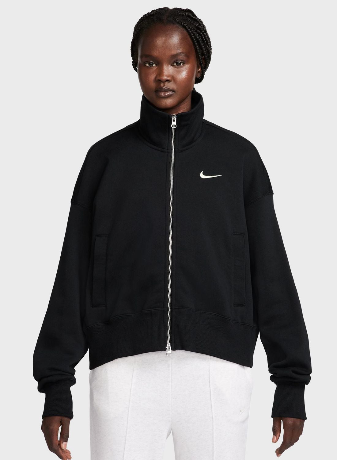 nike fleece track jacket
