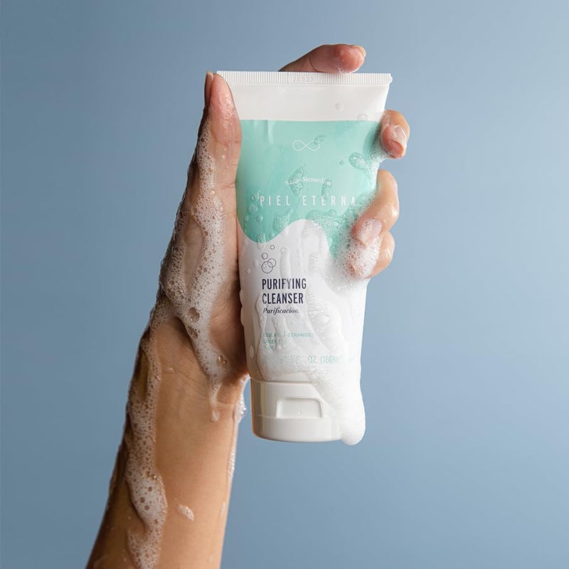 Santo Remedio, Piel Eterna, Purifying Cleanser, Removes Impurities and Provides Antioxidants, Contains Essential Ceramides, Green Tea, Aloe, Vitamin E, For All Skin Types, 6 Fl. Oz. / 180 ml - Image 4