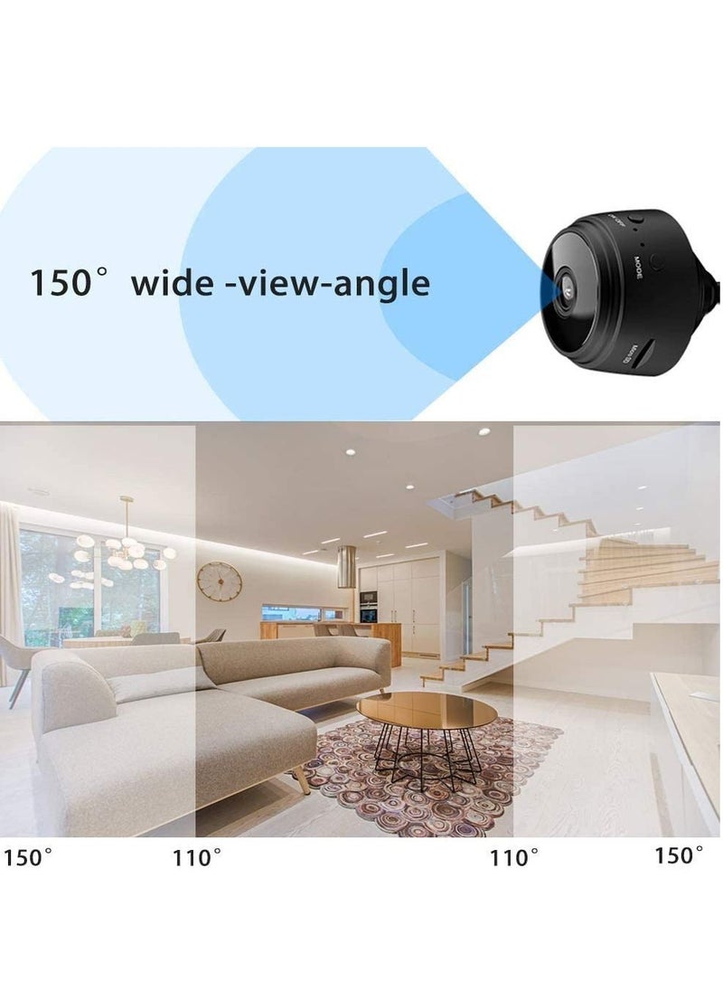 Generic - Mini Hidden Camera WiFi Small Wireless Video Camera Full HD 1080P Night Vision Motion Sensor Support SD Card for iPhone Android Video Detection Security Nanny Surveillance Cam (Black) - Image 1
