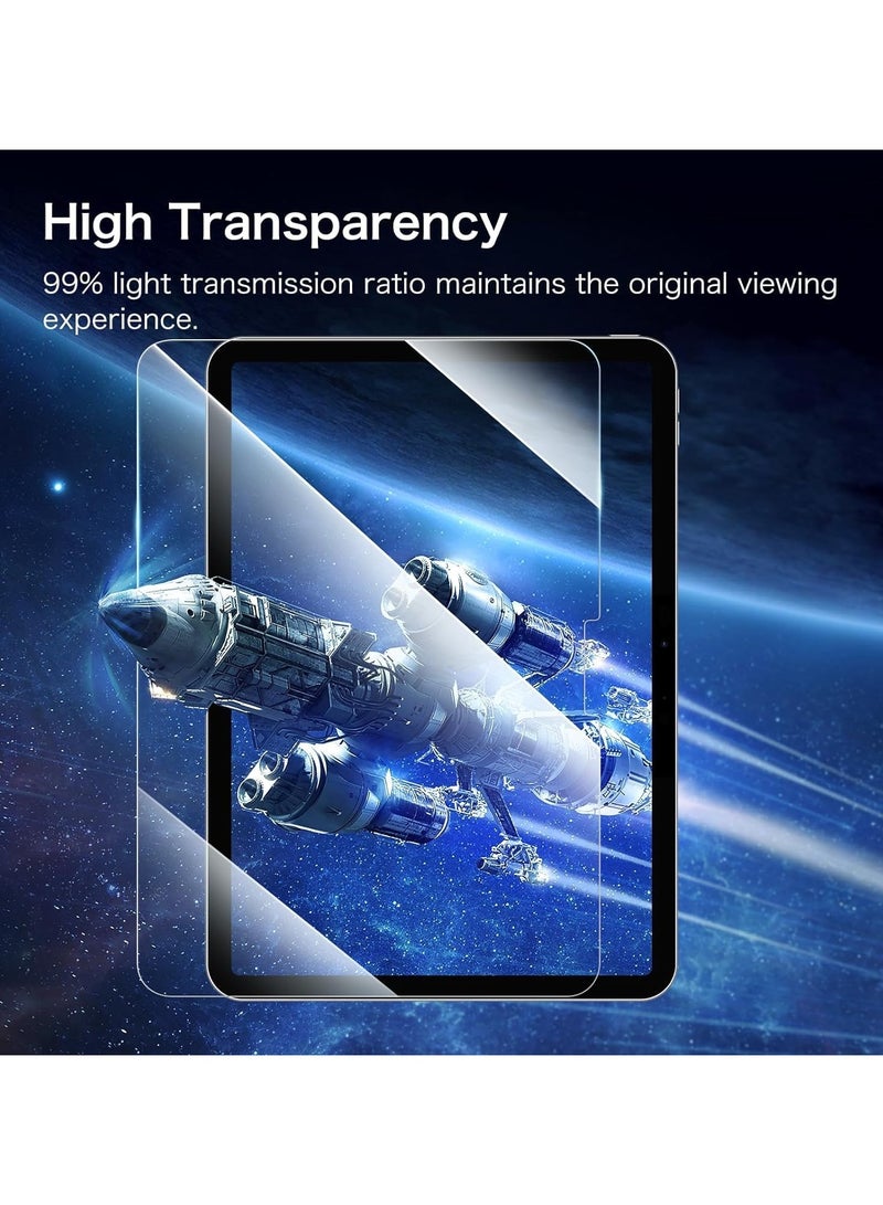 واقي شاشة 2 عبوة لباد برو 11 بوصة 2024 (إم 4 ، 5 جنرال) موديل رقاقة ، 【دعم معرف الوجه】 واقي شاشة زجاجي مقسى مضاد للخدش عالي الدقة عالي الدقة 9 ساعات - Image 3