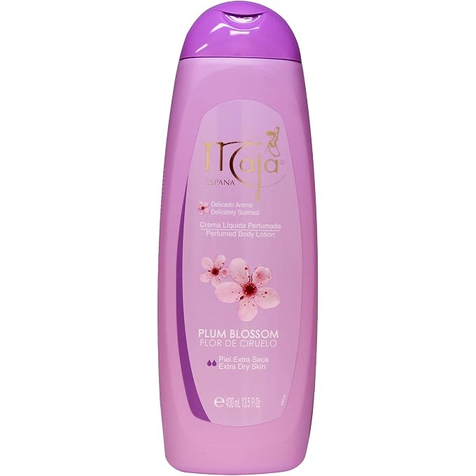 maja Plum Blossom Body Lotion, Perfumed Body Lotion with Almond Oil and Vitamin E for Dry Skin, Keeping your Skin Hydrated, Floral and Fruity Fragrance, 2-Pack of 13.5 FL Oz each, 2 Bottles - Image 3