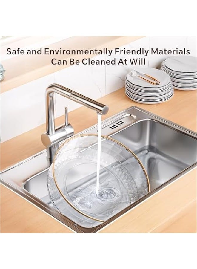 بيوينتي بايشن حاوية تخزين وتنظيم وتنظيم دوارة شفافة من البولي ايثيلين تيرفثالات من ليزي سوزان، حاوية تخزين واسعة عالية السياج للتخزين في المطبخ وغرف النوم والحمامات وغرف المعيشة - Image 3