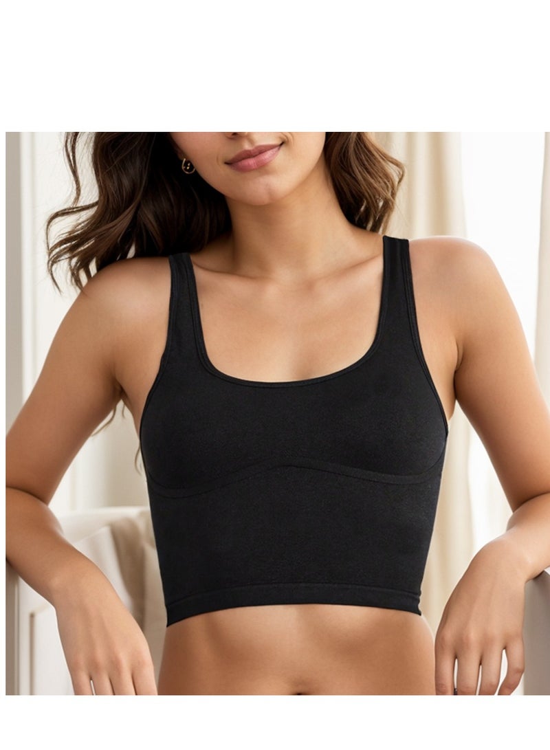 Women's Racerback Seamless Tank Top in Black - Image 5