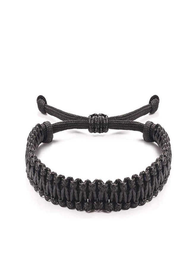Legacy Black Thread Bracelet Adjustable Powerfull Negative Energy Protection Nylon Cord Adjustable Vadic Kala Dhaga Victory Good Luck Wrist Band For Men Women Boys Girls Kids - Image 1